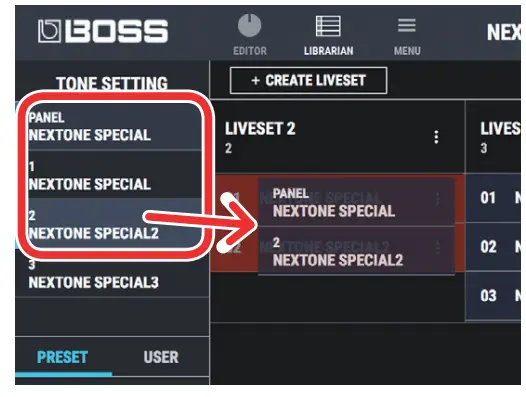 BOSS Using NEXTONE SPECIAL EDITOR - figure 26