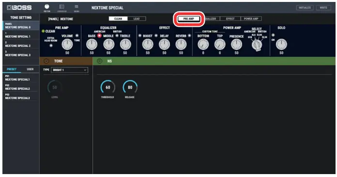 BOSS Using NEXTONE SPECIAL EDITOR - figure 47