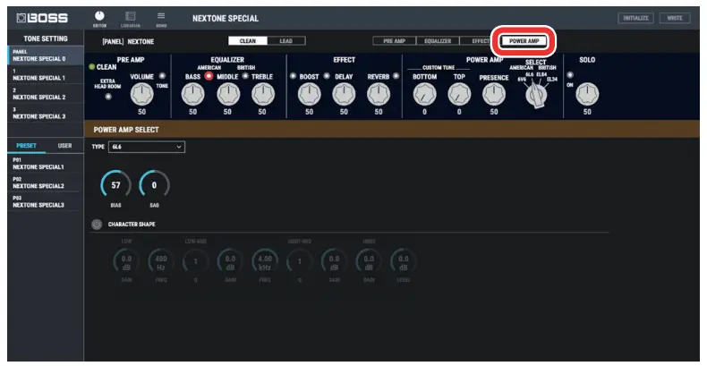 BOSS Using NEXTONE SPECIAL EDITOR - figure 54