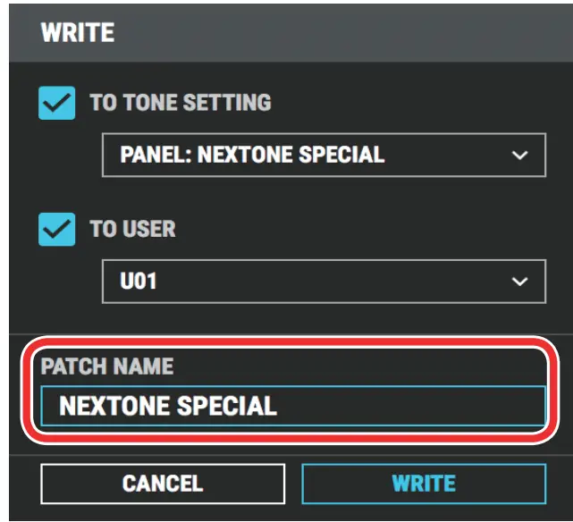 BOSS Using NEXTONE SPECIAL EDITOR - figure 8