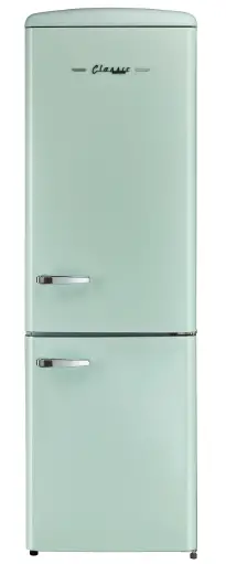 UGP-330L W AC Classic Retro Bottom Freezer Refrigerator