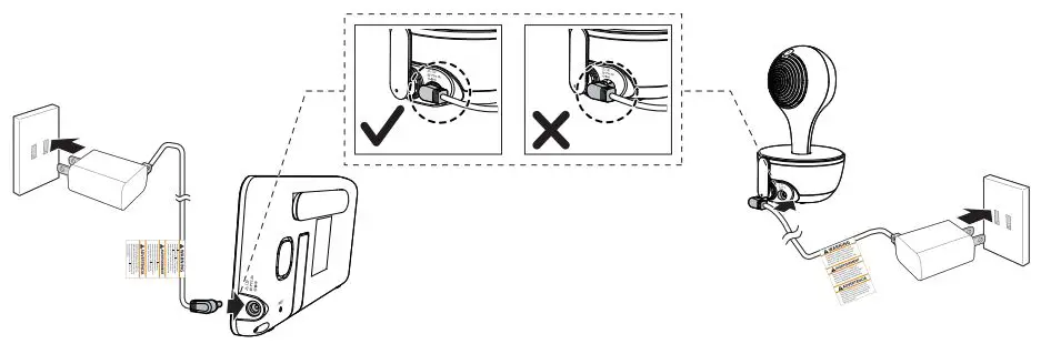 LeapFrog LF815HD 5 inch WiFi High Definition Video Monitor User Guide - Connect the Baby Monitor