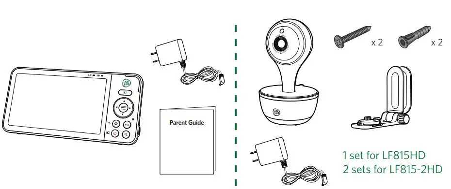 LeapFrog LF815HD 5 inch WiFi High Definition Video Monitor User Guide - What’s Included