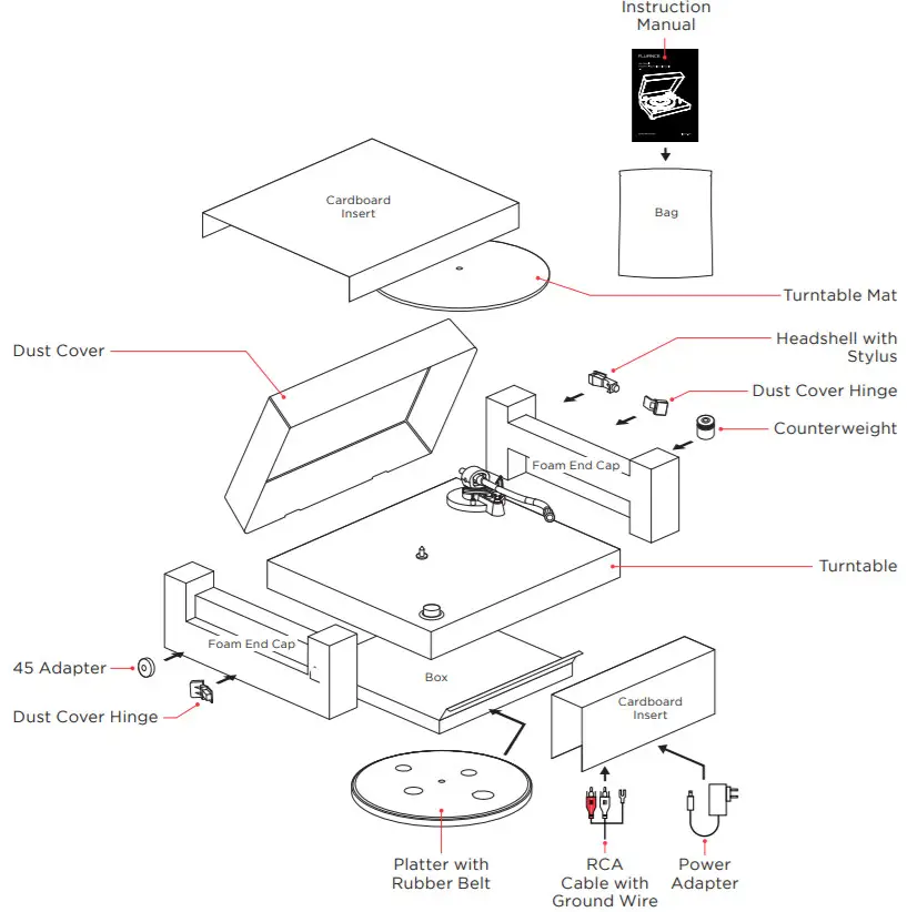FLUANCE High Fidelity Vinyl Turntable -figure 1