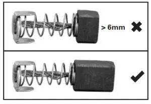 evolution EB225DWSHH 225mm Hand-remove the brushes 2