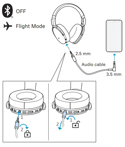 SENNHEISER SEBT4 HD 450SE 4.50BTNC Bluetooth Wireless Headphones with Active Noise Cancellation - FLIGHT MODE