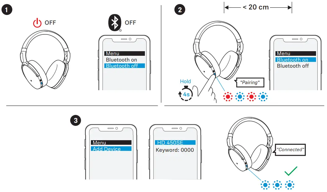 SENNHEISER SEBT4 HD 450SE 4.50BTNC Bluetooth Wireless Headphones with Active Noise Cancellation - off