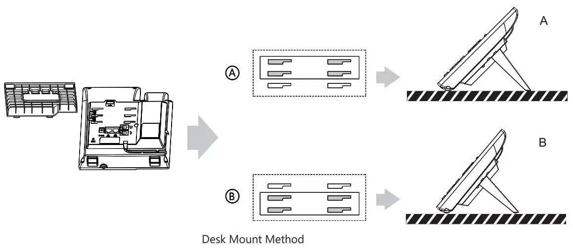 ZULTYS Z 23G Gigabit Business IP Phone User Guide - Attach the stand