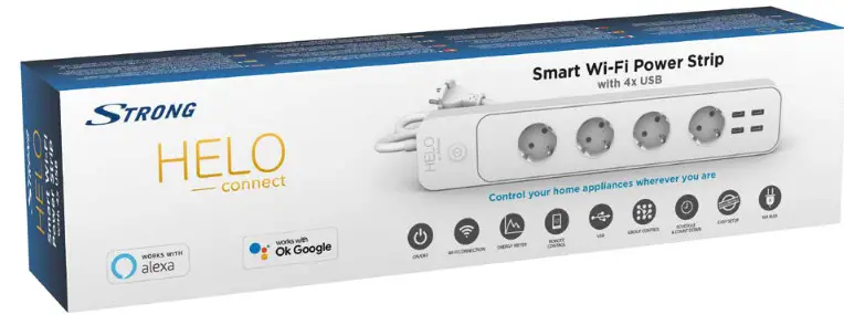 STRONG 9120072372629 Helo-POWER-4-EU Smart Wi-Fi- Power Plug