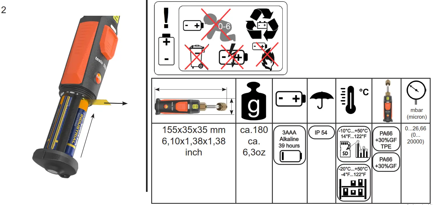 testo 552i Smart Probe for Vacuum Measurment - fi 1g