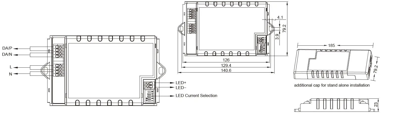 HYTRONIK HED6045-D2 45W Dali LED Driver fig-1