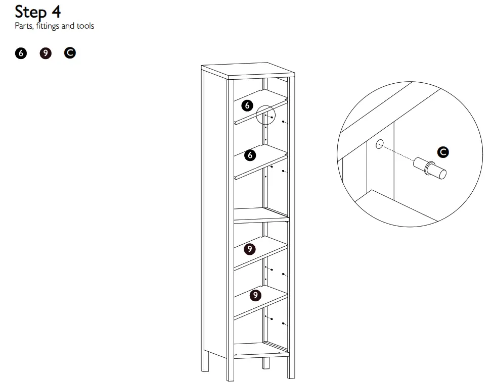 JOHAN Chevron Tall Boy - Step 4