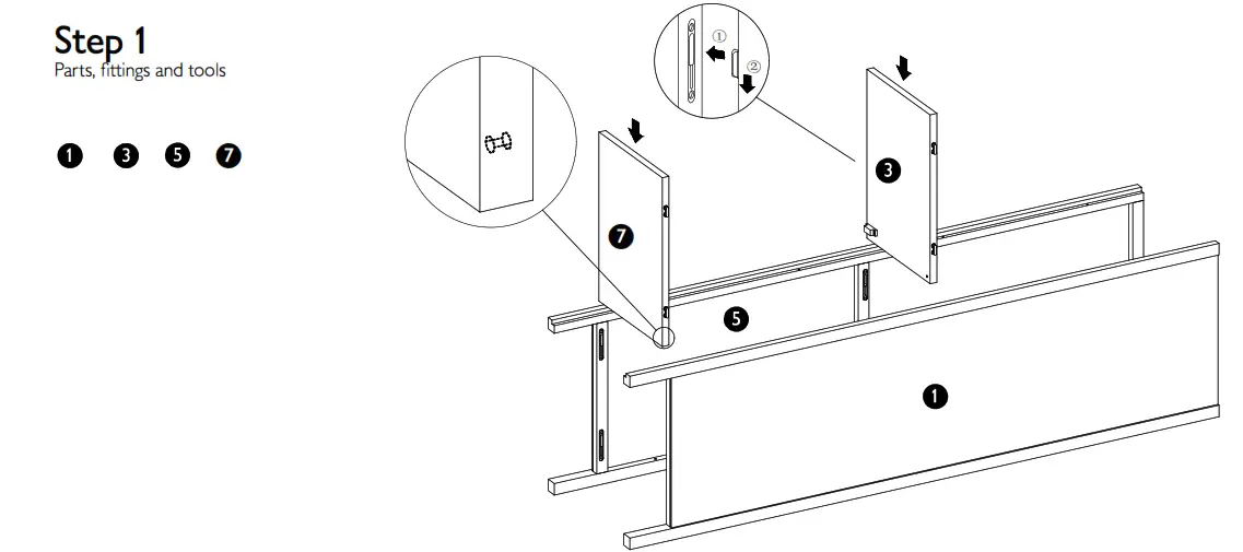 JOHAN Chevron Tall Boy - assembly