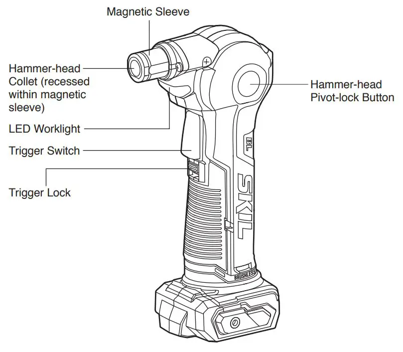 SKIL AH6552A-00 PWRCORE 12 12V BL Auto Hammer Owner's Manual - Fig 1
