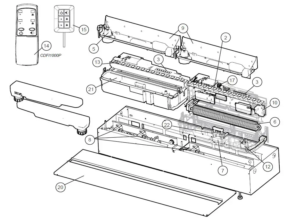 Dimplex CDFI1000P Built-In Fireplace FIG-4