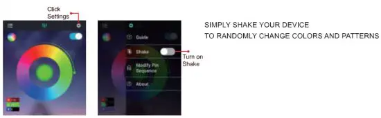 FIG 10 Shake to change color