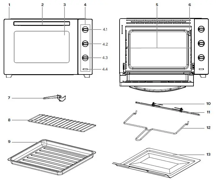 INVENTUM OVCB70 Freestanding Oven fig 1
