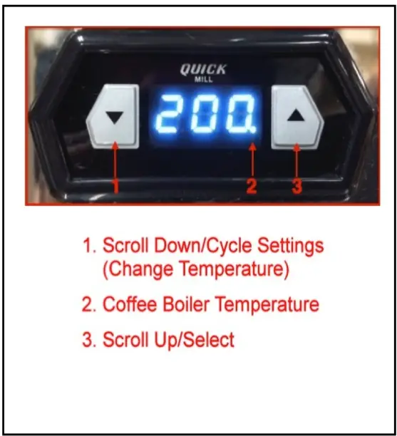 QUICK MILL ALEXIA EVO Automatic Espresso Machine - Temperature