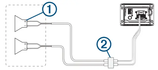 FUSION SRX400 Apollo Marine Zone Stereo - Speaker System Wiring Using the Internal Stereo