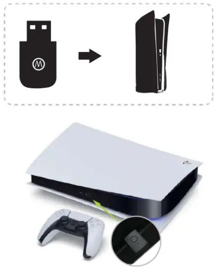 HONCAM HC S3121 USB Bluetooth Adapter For PS4 PS5 - FIG15