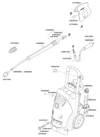 KARCHER HD 7 11 4 M Cold Water High Pressure Cleaner - 1