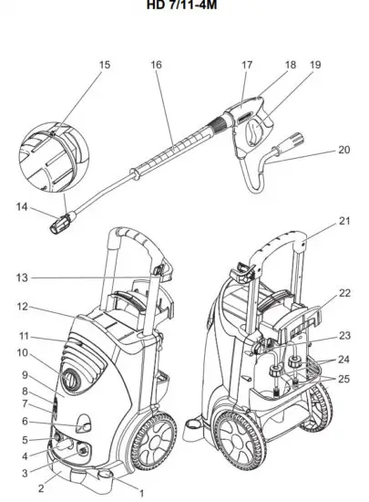 KARCHER HD 7 11 4 M Cold Water High Pressure Cleaner - overview