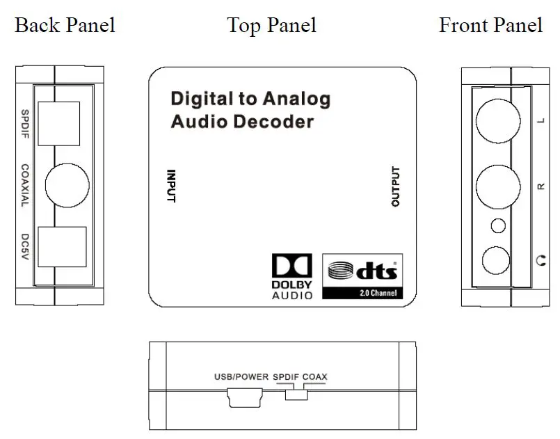TECH DIGITAL JTD-820 DIGITAL TO ANALOG AUDIO DECODER fig-1