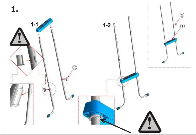 EXIT TOYS 30 93 43 00 109 cm 42 9 Inch Pool Ladder - Part reference 2
