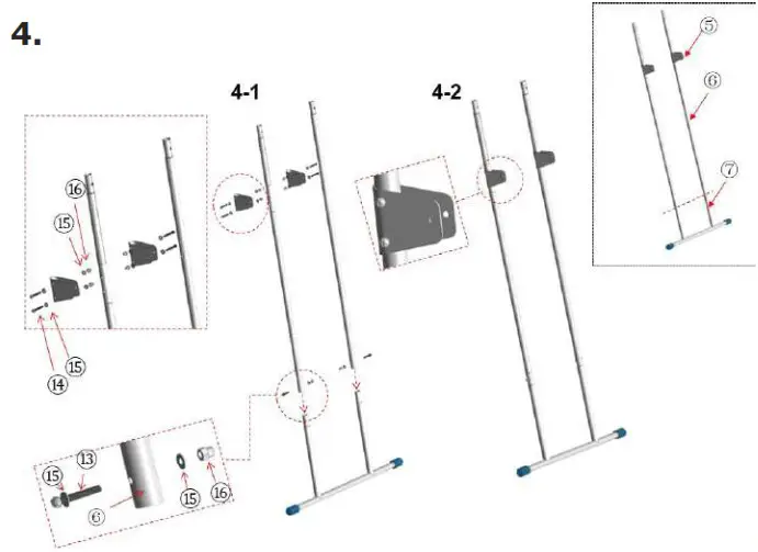 EXIT TOYS 30 93 43 00 109 cm 42 9 Inch Pool Ladder - Part reference 5