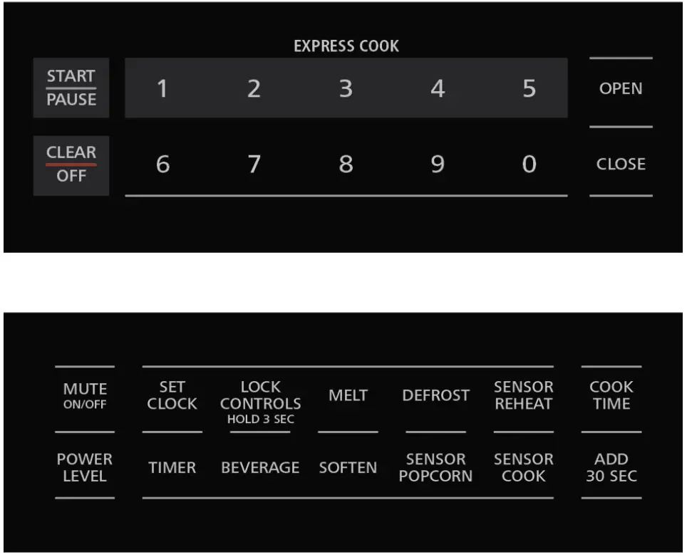 Monogram ZWL1126SJSS Drawer Microwave - CONTROLS