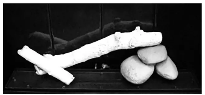 Install the center birch log