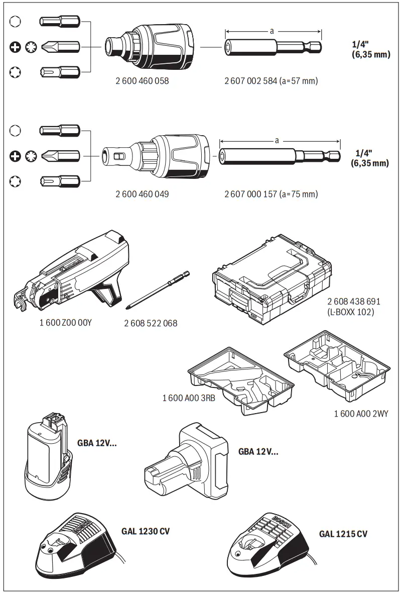 BOSCH GTB 12V 11 Professional Heavy Duty Drywall Screwdriver - FIG 1