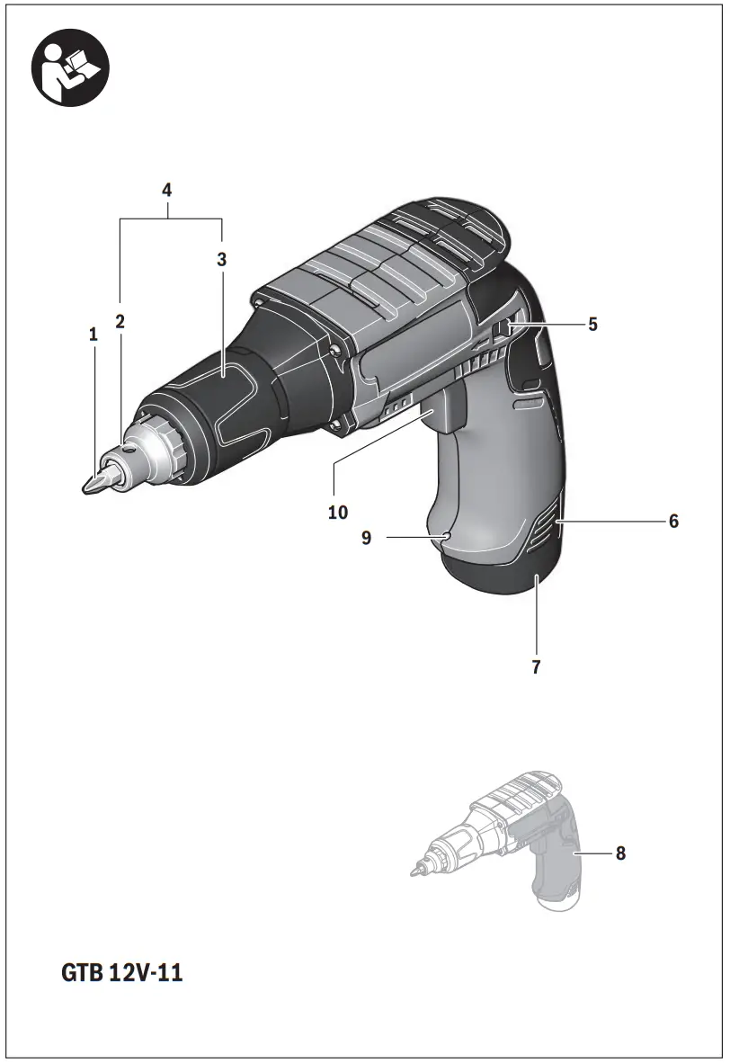 BOSCH GTB 12V 11 Professional Heavy Duty Drywall Screwdriver - FIG 2