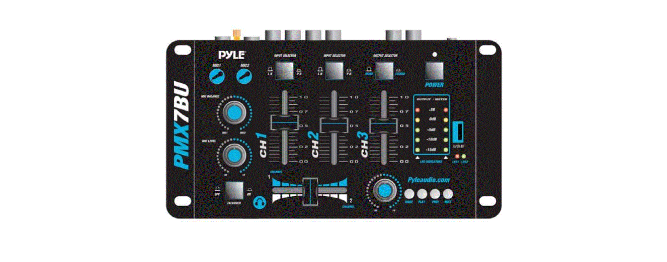 Pyle Pmx7bu 3-channel Bluetooth Dj Mixer User Manual