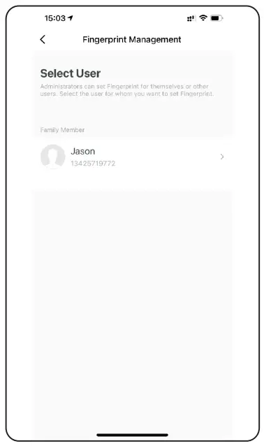 Add User Fingerprint