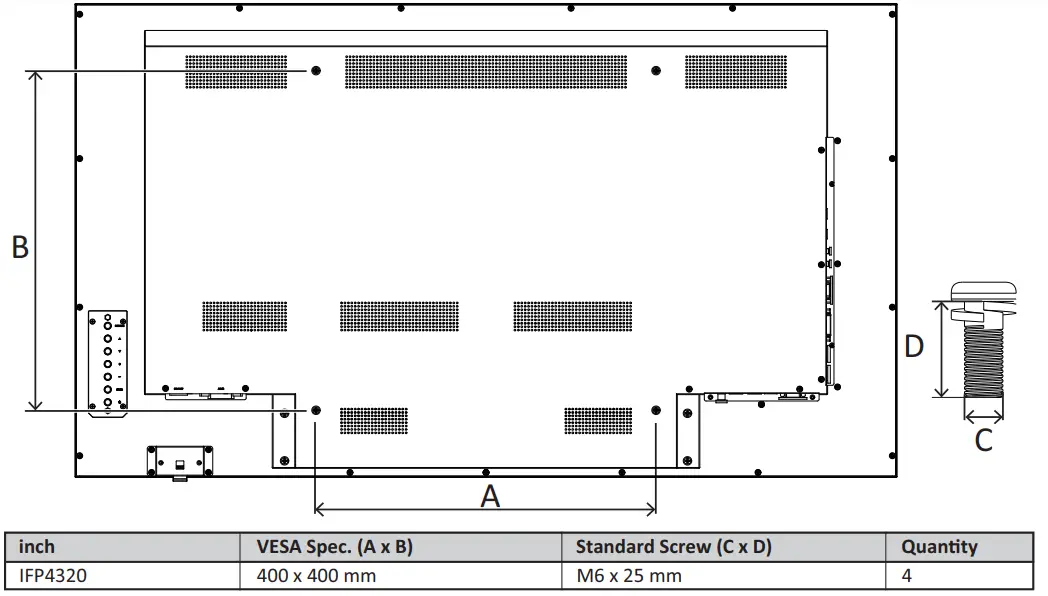 VIEWSONIC ViewBoard IFP4320 Commercial Touch Display - fig 1