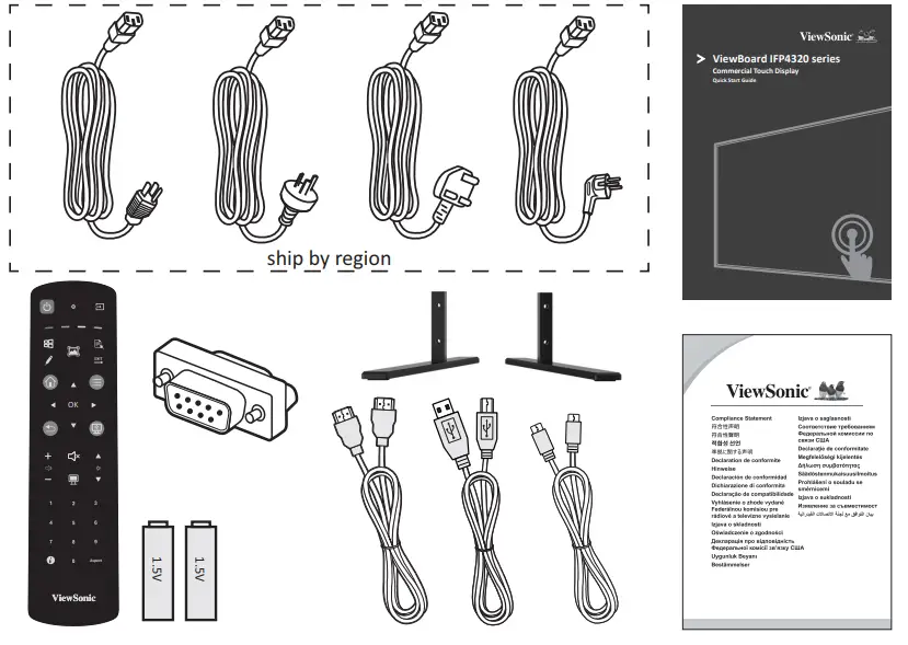 VIEWSONIC ViewBoard IFP4320 Commercial Touch Display - fig