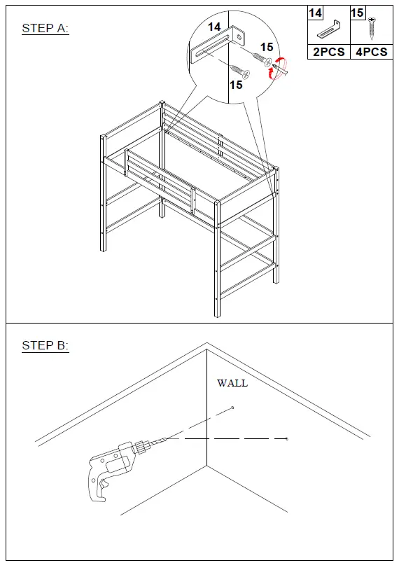 GOJANE-WF292330LWYAAP-Solid-Wood-Loft-Bed-with-Ladder-fig-10