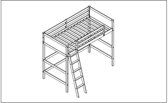 GOJANE-WF292330LWYAAP-Solid-Wood-Loft-Bed-with-Ladder-fig-9