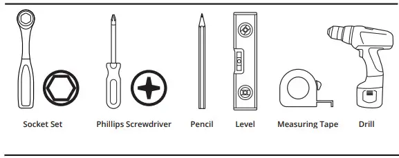 kanto PDX650 Full Motion TV Wall Mount - Tool