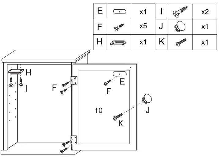 WELLFOR HW HPY 59321BN Surface Mount Medicine Cabinet with Mirror - part 6