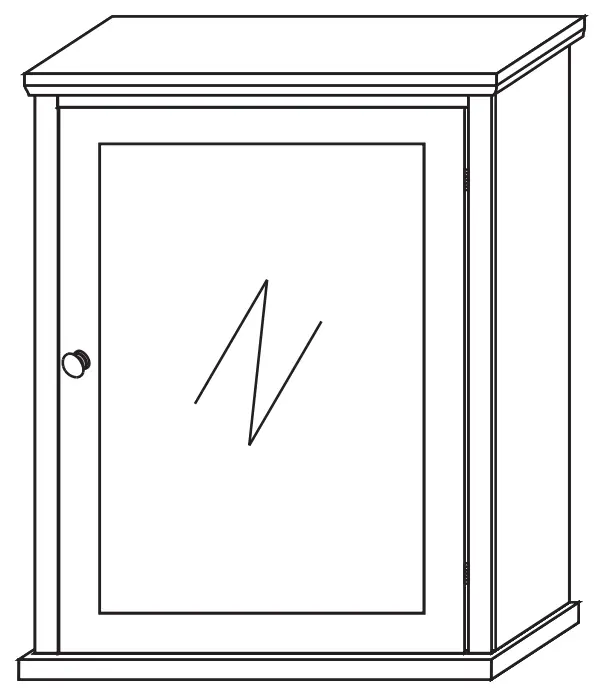 WELLFOR HW HPY 59321BN Surface Mount Medicine Cabinet with Mirror