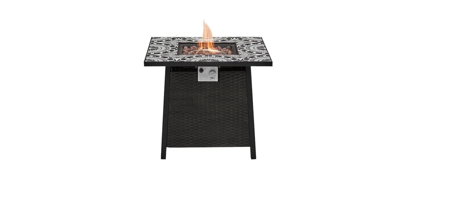 Home Decorators Collection 2479fp-1 Tucson 30 Inch Square Steel Tile Top Lp Gas Fire Pit User Guide