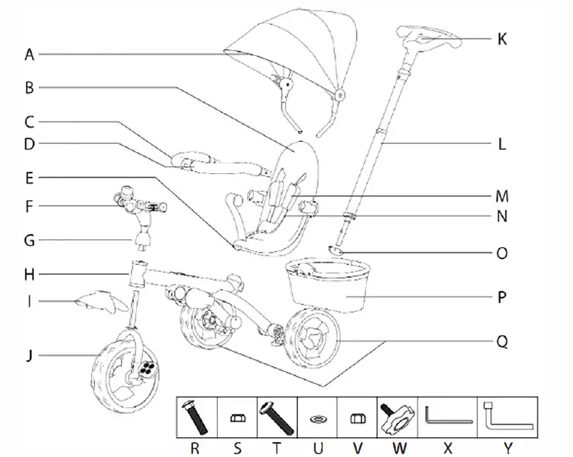 infans-TY326400-4-in-1-Push-and-Ride-Stroller-Tricycle-2