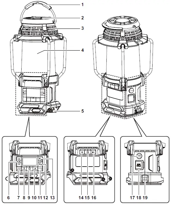 makita DMR057 Cordless Radio with Lantern-1