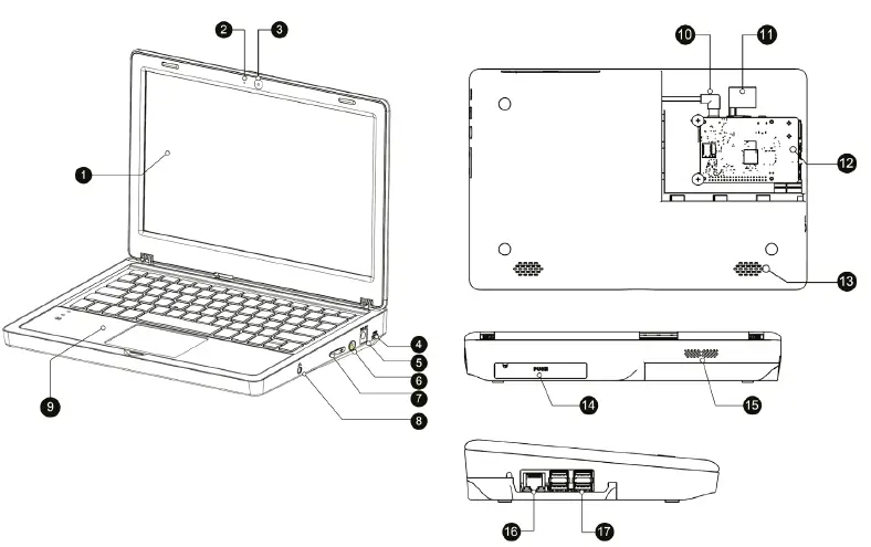 Joy-IT JOY-PI NOTE 3-in-1 Solution Notebook-1