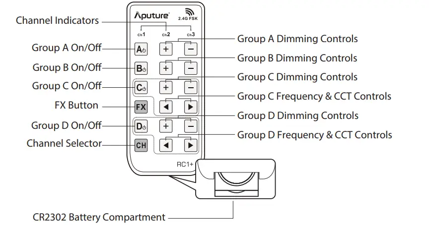 aputure light storm 300x bi-color led light kit with v-mount battery plate-5