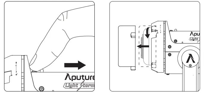 aputure light storm 300x bi-color led light kit with v-mount battery plate-7