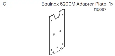 INNOVATIVE PTS-WM-6200M Terminal Stand - Equinox 6200M Adapter Plate