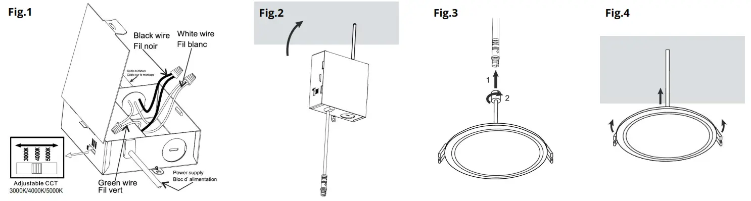 ORTECH DISC4 3CCT LED Slim Lights - fig